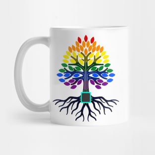 Alien Electrical Pride Tree Colours Mug